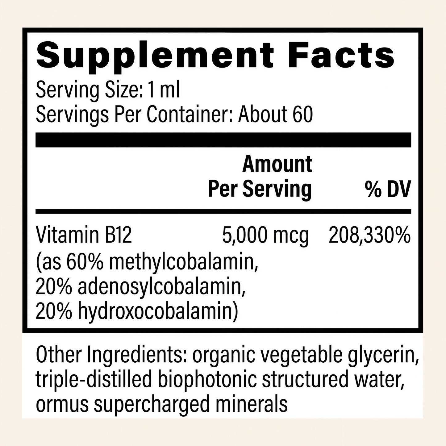 Global Healing Organic Vitamin B12 Liquid 2 fl oz